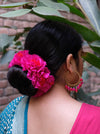 Pink Genda Phool Gajra Rubberband